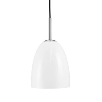 Dyberg Larsen pendel Jazz D18 E27 opal/børstet stål Ø18 cm