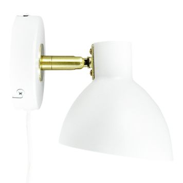 Dyberg Larsen Lilje væglampe E14 10 cm hvid