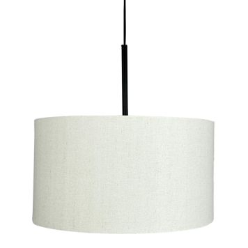 Dyberg Larsen pendel Calix høj E27 sort/natur Ø45 cm