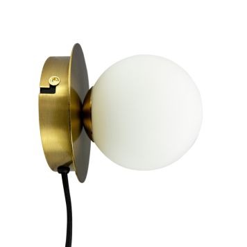 Dyberg Larsen væglampe Sia H12 cm G9 messing