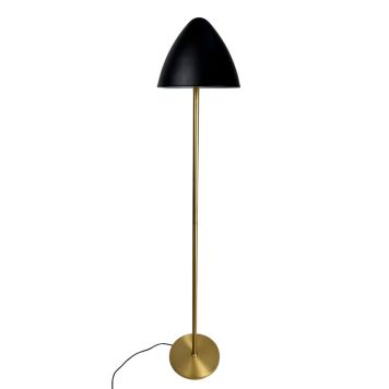 Dyberg Larsen gulvlampe Oulu E27 messing/sort H128 cm