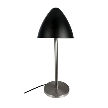 Dyberg Larsen bordlampe Oulu E27 børstet stål/sort H47 cm