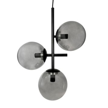 Dyberg Larsen pendel Como E14 sort/røg H60 cm