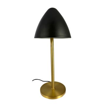 Dyberg Larsen bordlampe Oulu E27 messing/sort H47 cm