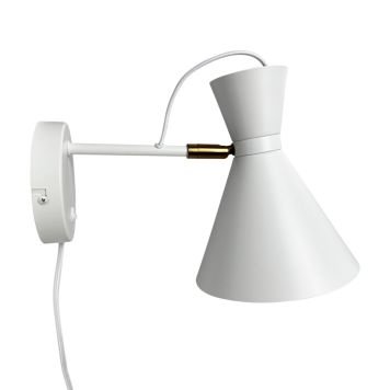 Dyberg Larsen Cindy væglampe E27 14,5 cm hvid