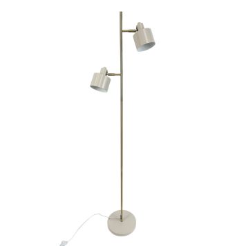 Dyberg Larsen gulvlampe Ocean E14 beige/messing H160 cm