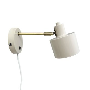 Dyberg Larsen væglampe Ocean E14 beige/messing Ø11 cm