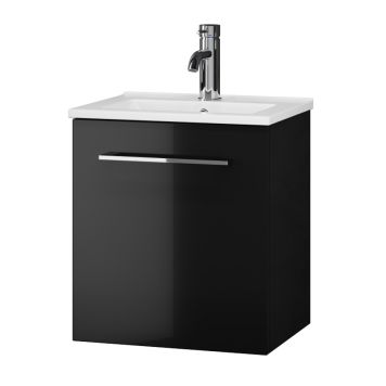 Camden underskab med vask sort højglans 40 cm