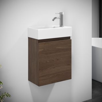 Camden underskab med vask Integrated Slim valnød 40 cm