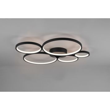 Trio loftlampe Rondo sort 3000K 3-trins B59 cm