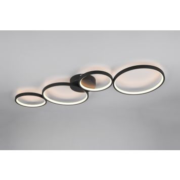 Trio loftlampe Rondo mat sort 3000K dæmpbar 97 cm