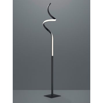 Trio gulvlampe Course 3-trins dæmpbar 3000K sort H145 cm