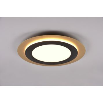 Trio loftlampe Morgan sort/guld dæmpbar 2700-6000K Ø45 cm