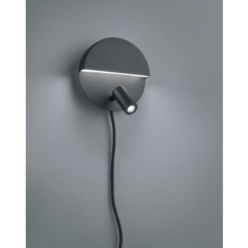 Trio væglampe Mario mat sort 3000K Ø16 cm