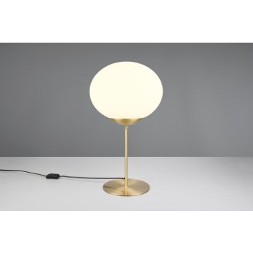 Trio bordlampe Formento messing/opal E27 52x30 cm