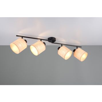Trio spotlampe Aimee 4xE14 sort/beige B87,5 cm