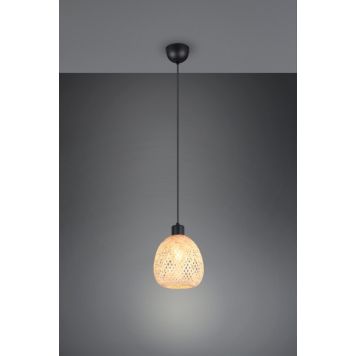 Trio pendel Amelie sort/bambus E27 Ø18 cm