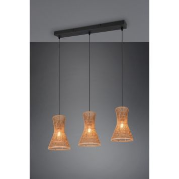 Trio langbordspendel Bijou sort/papirgarn E27 75 cm