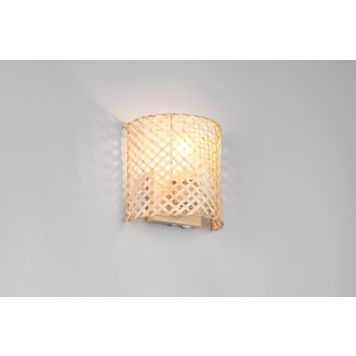 Trio væglampe Bina bambus E27 19 cm 