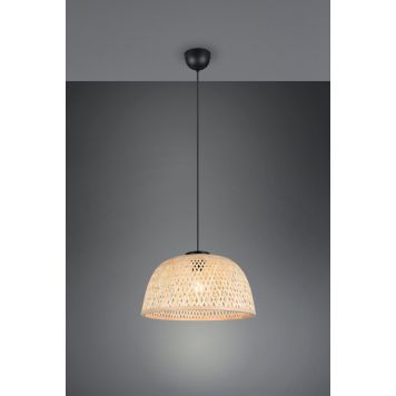 Trio pendel Laurent sort/bambus E27 Ø40 cm