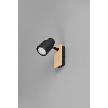 Trio spotlampe Pierre mat sort 1xGU10 15x14 cm