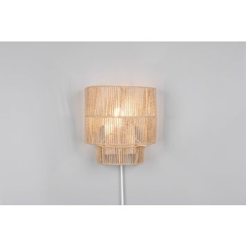 Trio væglampe Satna papirgarn/hvid E27 H24,5 cm