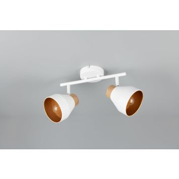 Trio spotlampe Valentin 2xE14 mat hvid 21x32 cm