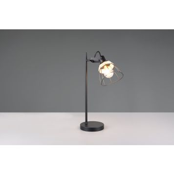 Trio bordlampe Jerome sort/natur E27 H50 cm  