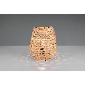 Trio bordlampe Jean flettet vandhyacint E27 H55 cm