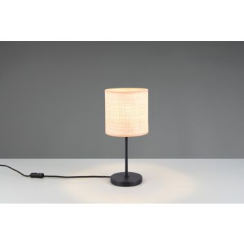 Trio bordlampe Aimee sort/natur E27 17x37 cm