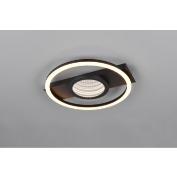 Trio loftlampe Wheeler sort 3000K Ø33 cm 