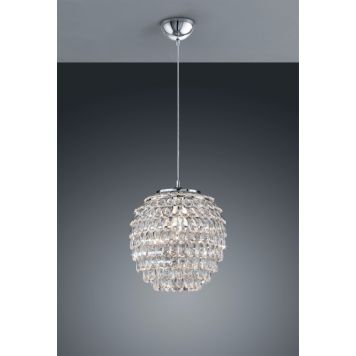 Trio pendel Petty krom/klar E27 Ø35 cm