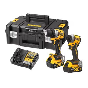 DeWalt boremaskine & slagskruetrækker DCD800 DCF850 2x5,0Ah 18V