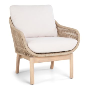 Sunfun Johanna lougestol med hynde akacie/textilene