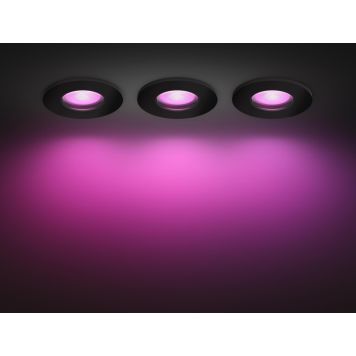 Philips Hue indbygningsspot sort Xamento 3 pak