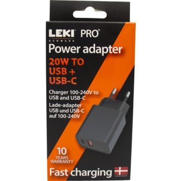 Leki bycph Power Adapter USB+USB-C 20 W
