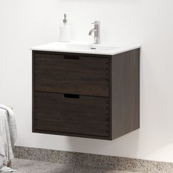 Camargue underskab m/vask Nature Egedahl/Loknes massiv eg sort 60 cm