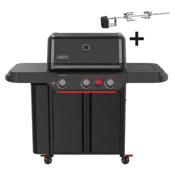 Weber gasgrill Genesis E-330 R Stealth inkl. rotisseri