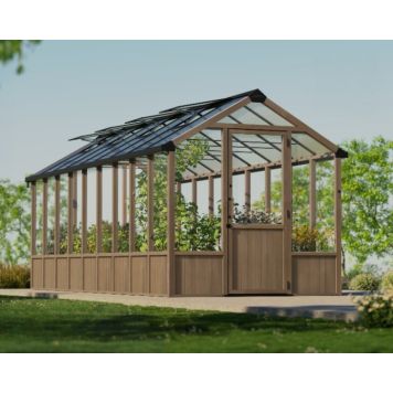 Palram Natura drivhus 15,3 m² cedertræ/6 mm polycarbonat