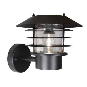 Y-Connection væglampe solar sort IP44 H20 cm