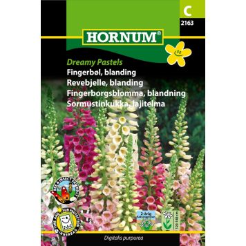 Hornum blomsterfrø fingerbøl blanding 'Digitalis purpurea' pastel