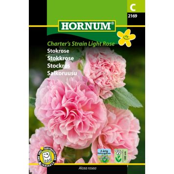 Hornum blomsterfrø stokrose 'Alcea rosea' lyserød