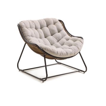 Sunfun Mona loungestol stål/PE-rattan inkl. hynde