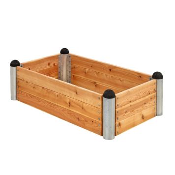 Plus højbed Pipe lærk 140 x 80 x 36 cm