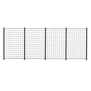 Hortus espalier antracitgrå 4 fag 100x150cm 5 stk. alu stolper