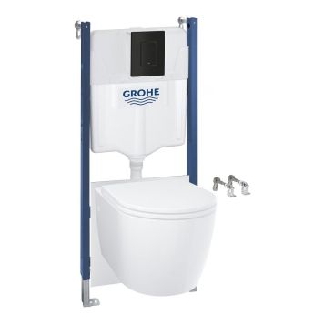 Grohe væghængt toilet 5 i 1 Solido inkl. cisterne sort