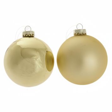 Det Gamle Apotek julekugle glas guld Ø8 cm ass. designs