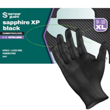 Semperguard nitrilhandske Sapphire XP sort XL 9-10