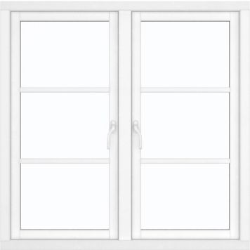 KLAR bondehus vindue 2-lags glas hvid 1180x1180 mm