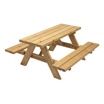 Nordic Play Active Junior bord-/bænkesæt lærketræ 60x120x129 cm